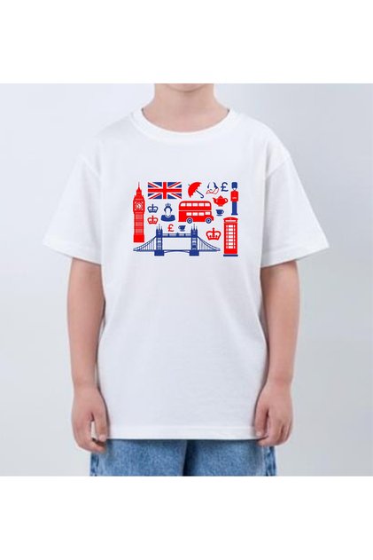 Countries Concept England Printed T-Shirt