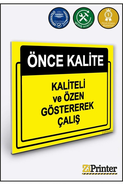 Quality First. Quality and Carefully Crafted Warning Sign Dekota 15X20 cm