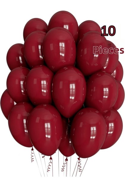 Burgundy (Dark Red) Balloons Shiny Party Balloon Graduation, Engagement, Birthday, Party Decoration