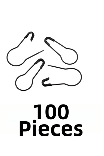 100 Pieces of Pear-Shaped Safety Pins 2 cm Bulb Type Safety Pins