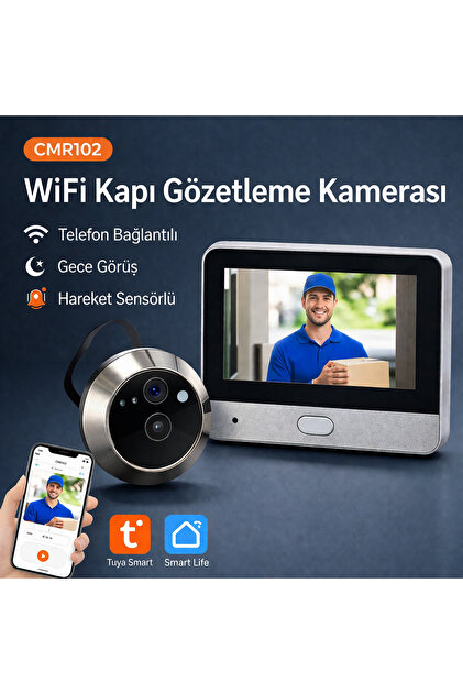 Aırstorr CMR102 Akıllı Görüntülü Kapı Zili WiFi Tuya 2 Yönlü Ses