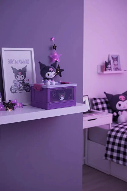 SANRIO Lisanslı Kuromi Mini Bavul Saklama Kutusu – Şeffaf
