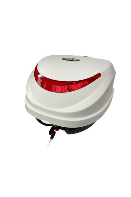 Motosiklet Arka Çanta 32 Litre Beyaz Sırt Dayama Pedi Motor Çanta