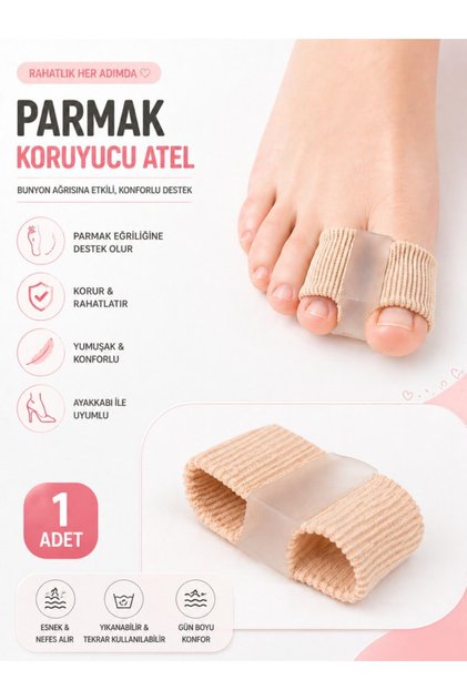 1 Adet Ayak Baş Parmak Kemik Eğriliği Düzeltici Aparat Halluks Valgus Parmak Koruyucu Atel Silikon
