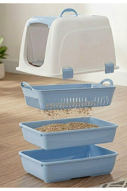 Petozi Elekli Kapalı Kedi Tuvaleti Xl Boy 40x37,5x50 Cm ( Kürek