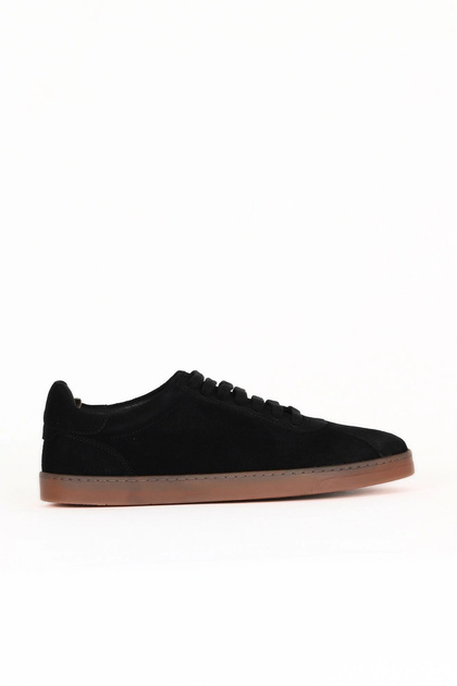 Black Suede Men's Sports Shoes 01Me4602