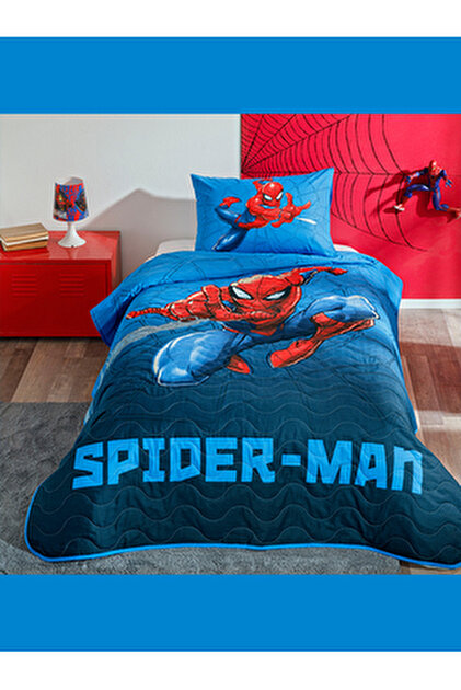 CİCİ EKO Örümcek Adam Yatak Örtüsü HEDİYE Yastık Kılıfı Spiderman