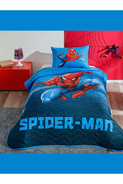 Taç Zorlu Lisanslı Yatak Örtüsü Seti Spiderman Focus Tek Kişilik