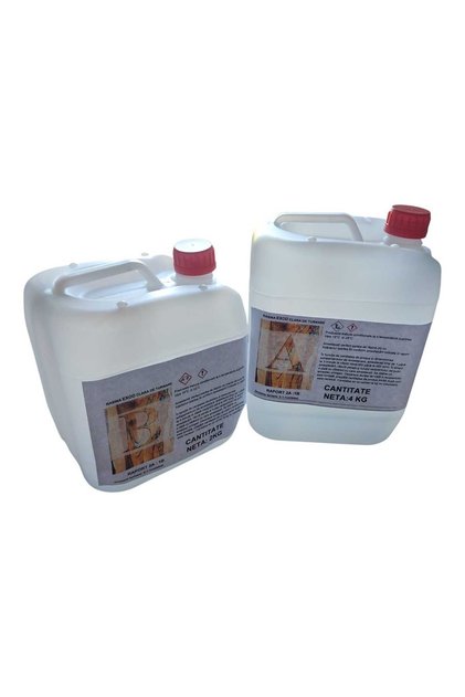 Set de 2 găleți din rășină epoxidică transparentă Exod, 6 kg