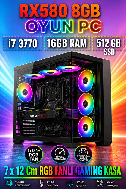 YTRさん専用 Zeiron Zx50 I5-3470 16gb 240gb+320gb Gt730 23.8 Masaüstü Oyun