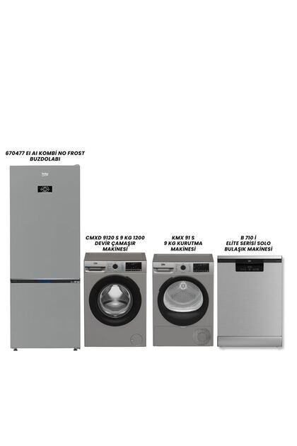Siemens 4'lü Set Buzdolabı(KG55NCIE0N) Çamaşır(WG42K2ZXTR) Kurutma