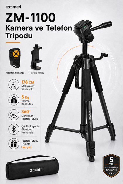 アイホン4　ダミーシム付き zomei ZM-1100 Profesyonel Telefon/Kamera Tripodu-360' Dönebilen