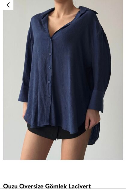 Oversized Shirt Navy Blue 24Y11693