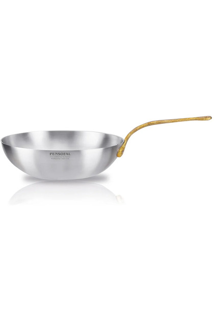 4904-E Tigaie Wok Sauté Clasa Academy cu mâner din alamă turnată 28cm
