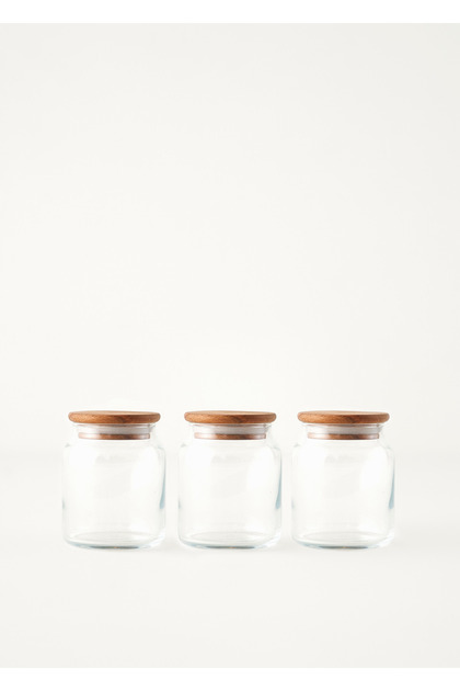 Joye wooden lid 3-piece jar set (290 cc)