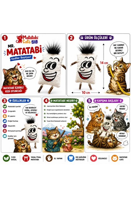 Mr. Matatabi Sound Furry Cat Toy 12 Cm Matatabi (Does Not Contain Catnip/Herb)