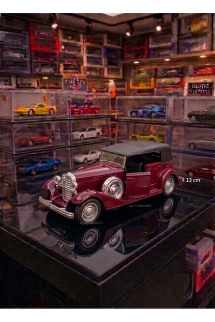 Klasik Metal Atatrk Araba Diecast Model Çekbırak Demir Oyuncak Koleksiyon Kapıları Açılır Bordo