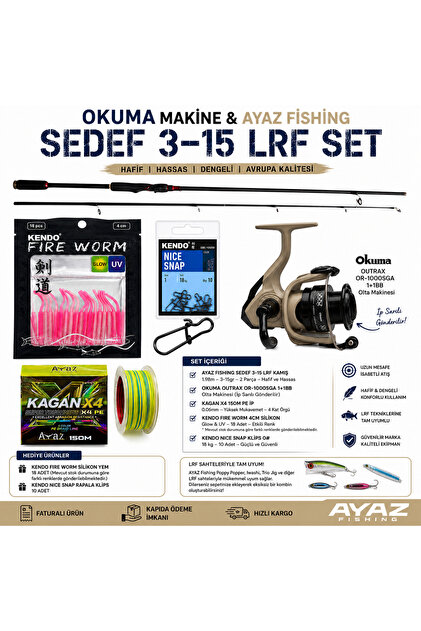 Ayaz Fishing OKUMA Outrax OR-1000SGA & 3-15 LRF Hazır Set - Fiyatı