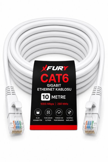 Cat6 Ethernet Cable 10 Meters Rj45 Lan Internet Modem Router Computer Cable