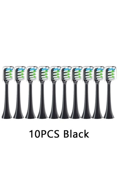 10pcs Black 4-10pcs Replacement Brush Heads for SOOCAS X3 X5 V1 X3U Soft Bristle Electric Toothbrush