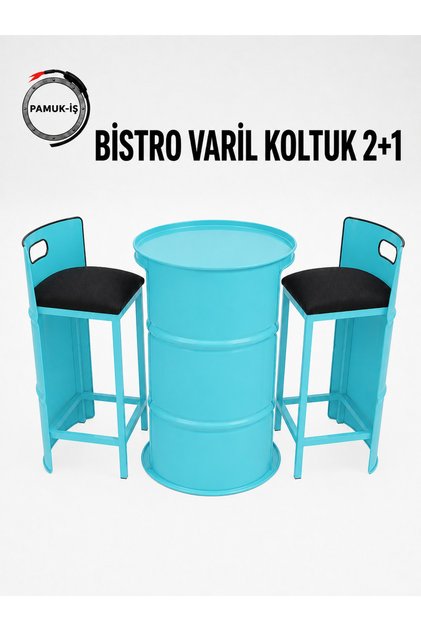 BİSTRO VARİL KOLTUK TAKIMI 2+1
