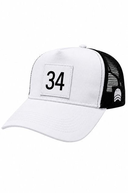 34 Patch Detailed Mesh Trucker Baseball Cap