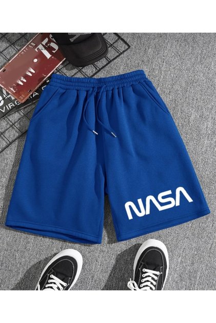 New Season Nasa Printed Double Pocket 2 Yarn Summer Boys' Bermuda Shorts