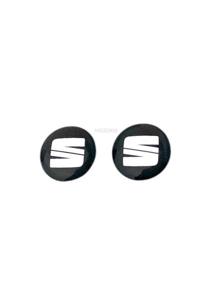 Self-Adhesive Seat Logo 14 mm Drop Printed Keychain Control Emblem 2 Pieces