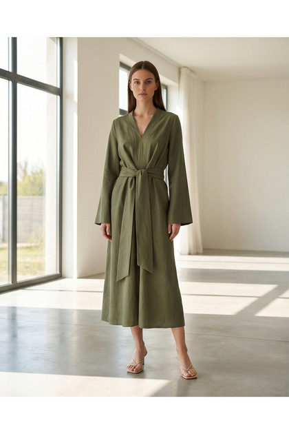 Kimono model uzun elbise