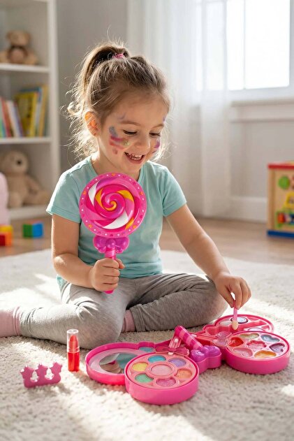 Feyza Oyuncak Pretty Pinky Lolipop Şekilli 4 Katlı Makyaj Güzellik