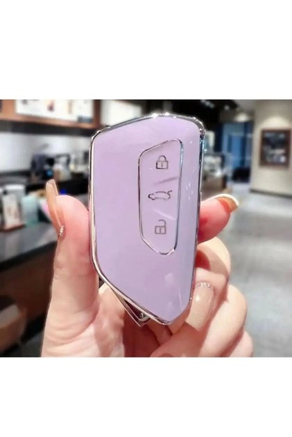 Golf 8 2021+ Caddy 2021+ Tiguan 2024 Leon Cupra Formenter Nano Key Case Cover in Lilac Silver Color