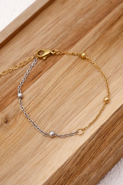 Steel Mira Bracelet Combination Chain Florya Dorika Bracelet 17+4Cm&21Cm