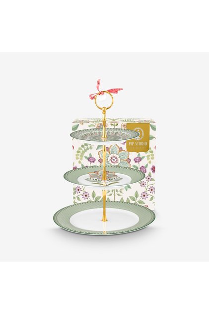 Lily & Lotus Green Porcelain Cake Stand 26.5 cm
