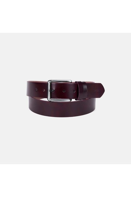 Men's Burgundy Sports Leather Belt