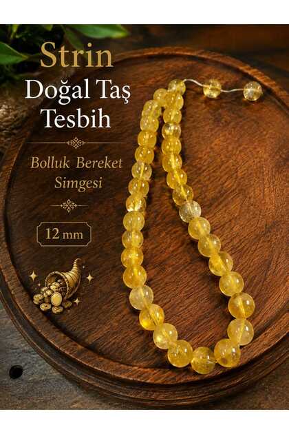 💛 Citrine Natural Stone Prayer Beads 12 mm 💛 ✨ Merchant's Stone • Abundance and Prosperity Stone ✨