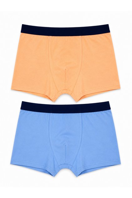 Boys' Cotton Boxer 2-Pack Orange Blue