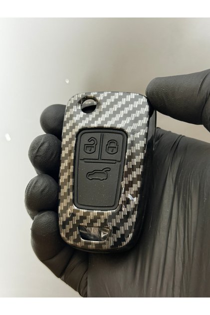 For Opel Astra J Insignia Vauxhall, Chevrolet Cruze 3 Button Carbon Fiber Remote Control Protection Case Black