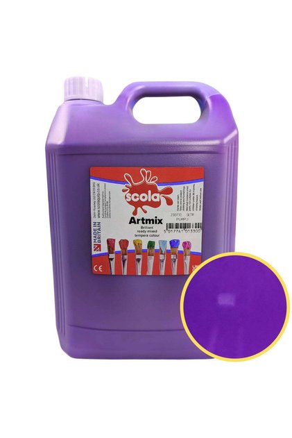 EDUPLAN SCOLA ARTMIX -READY MIX TEMPERA PAINT 5 LTR PURPLE