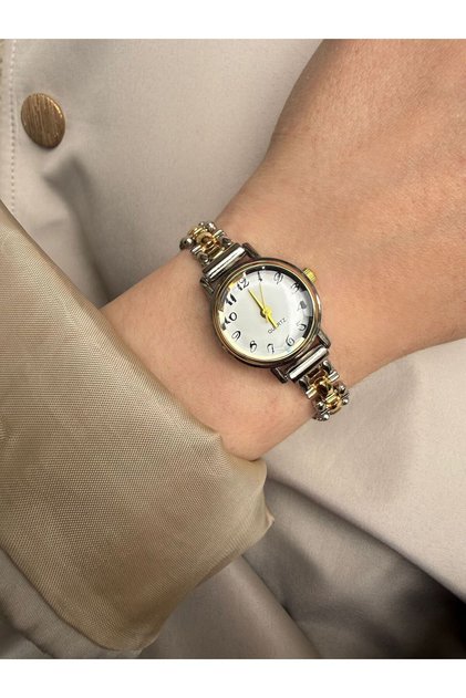 Minimal Metal Women's Wristwatch Double Color