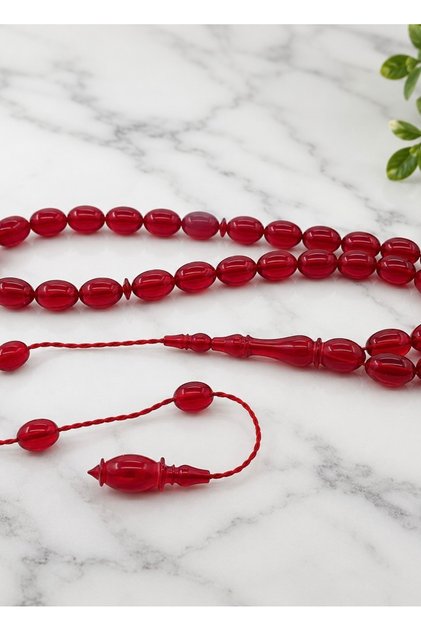 Master Worked Fire Amber Prayer Beads