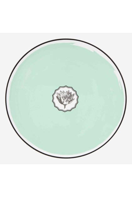 Herbariae by Christian Lacroix Green Porcelain Plate 33 cm