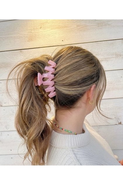 Light Pink Clamshell Zigzag Buckle Model 13 cm 1 Piece