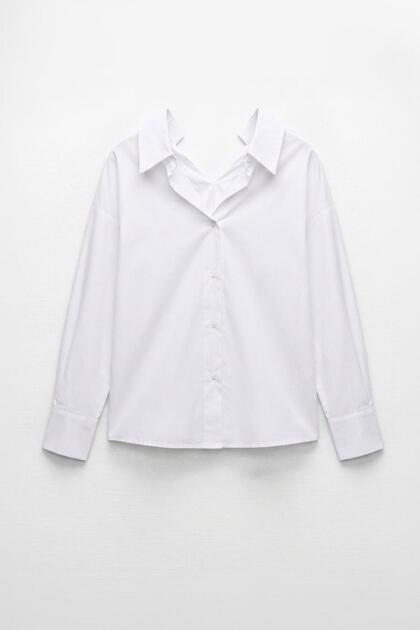 %100 Cotton Açık Yakalı Gömlek