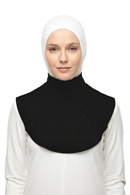 Hijab Neck Collar Plain - Turtleneck High Neck Combed Cotton Fabric