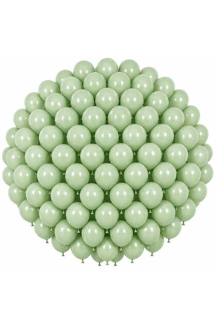 Green Color Latex Macaron Balloon (30 cm) - 100 Pieces