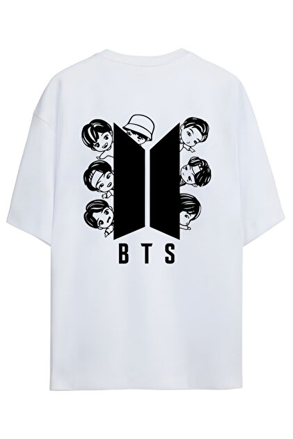 Grafftee Clothing BTS K-Pop Yazılı Sırt Baskılı Relaxed Kalıp