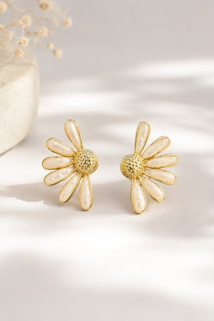 Women's Enamel Flower Earrings