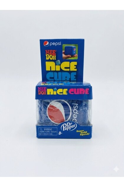 Jucarie antistres Nice Cube,editie Pepsi,cub senzorial squishy,albastru,3 ani