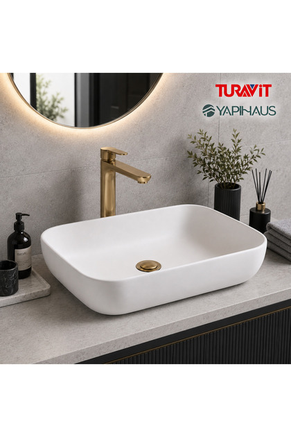 Loft Çanak Beyaz Dikdörtgen Deliksiz Lavabo 40x60 cm LFT0707