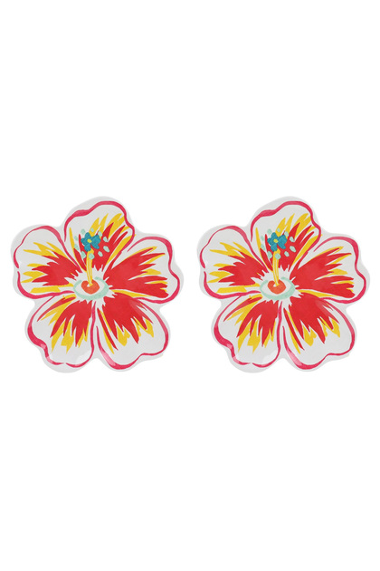 Tropea Melamine Flower Shaped Plate Set 20cm (Set of 2)